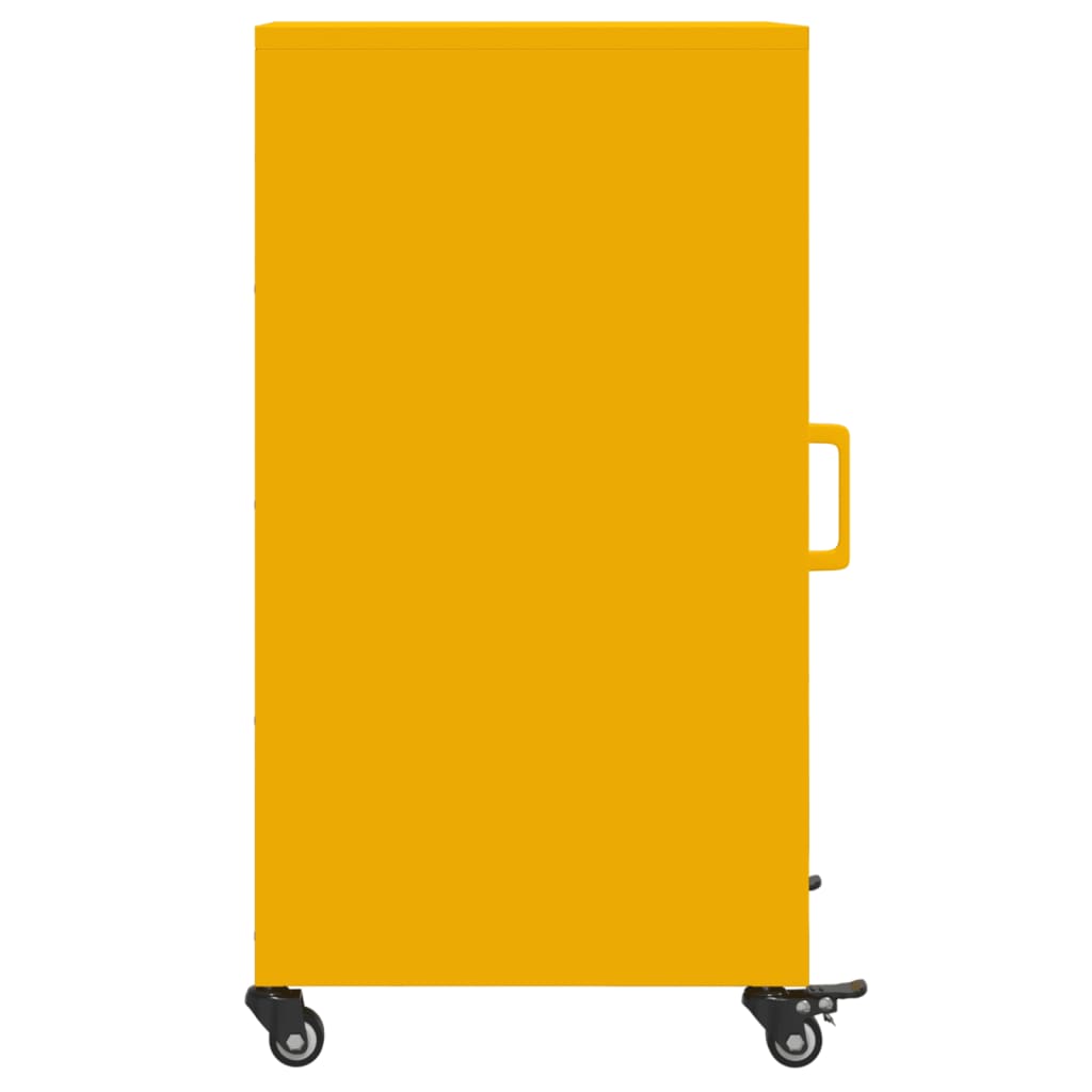 Sideboard Mustard Yellow 36x39x72 cm Steel