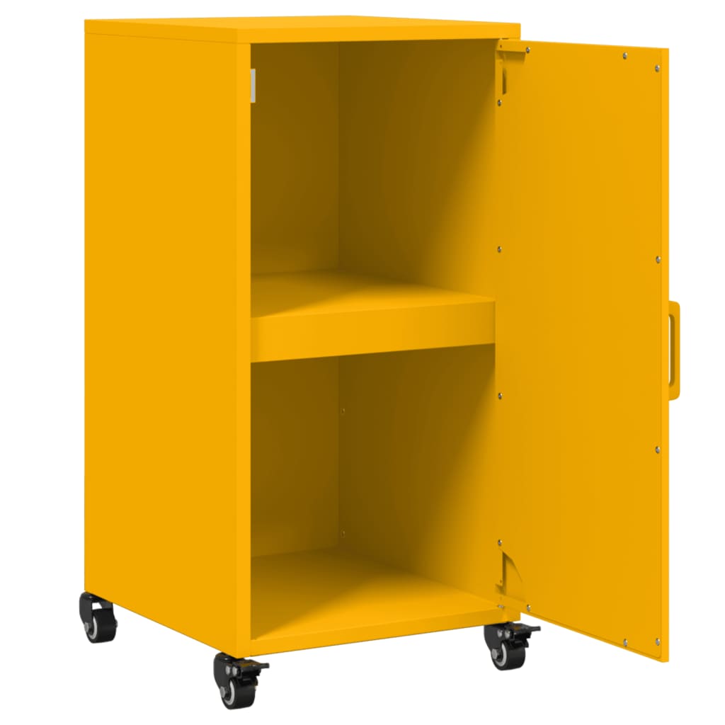 Sideboard Mustard Yellow 36x39x72 cm Steel