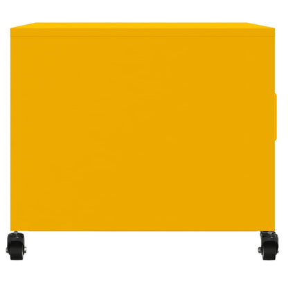 Coffee Table Mustard Yellow 68x50x43.5 cm Steel