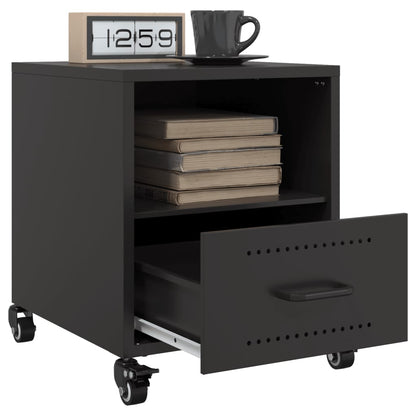 Bedside Cabinets 2 pcs Black 36x39x43.5 cm Steel