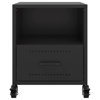 Bedside Cabinets 2 pcs Black 36x39x43.5 cm Steel