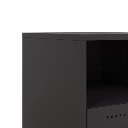 Bedside Cabinets 2 pcs Black 36x39x43.5 cm Steel