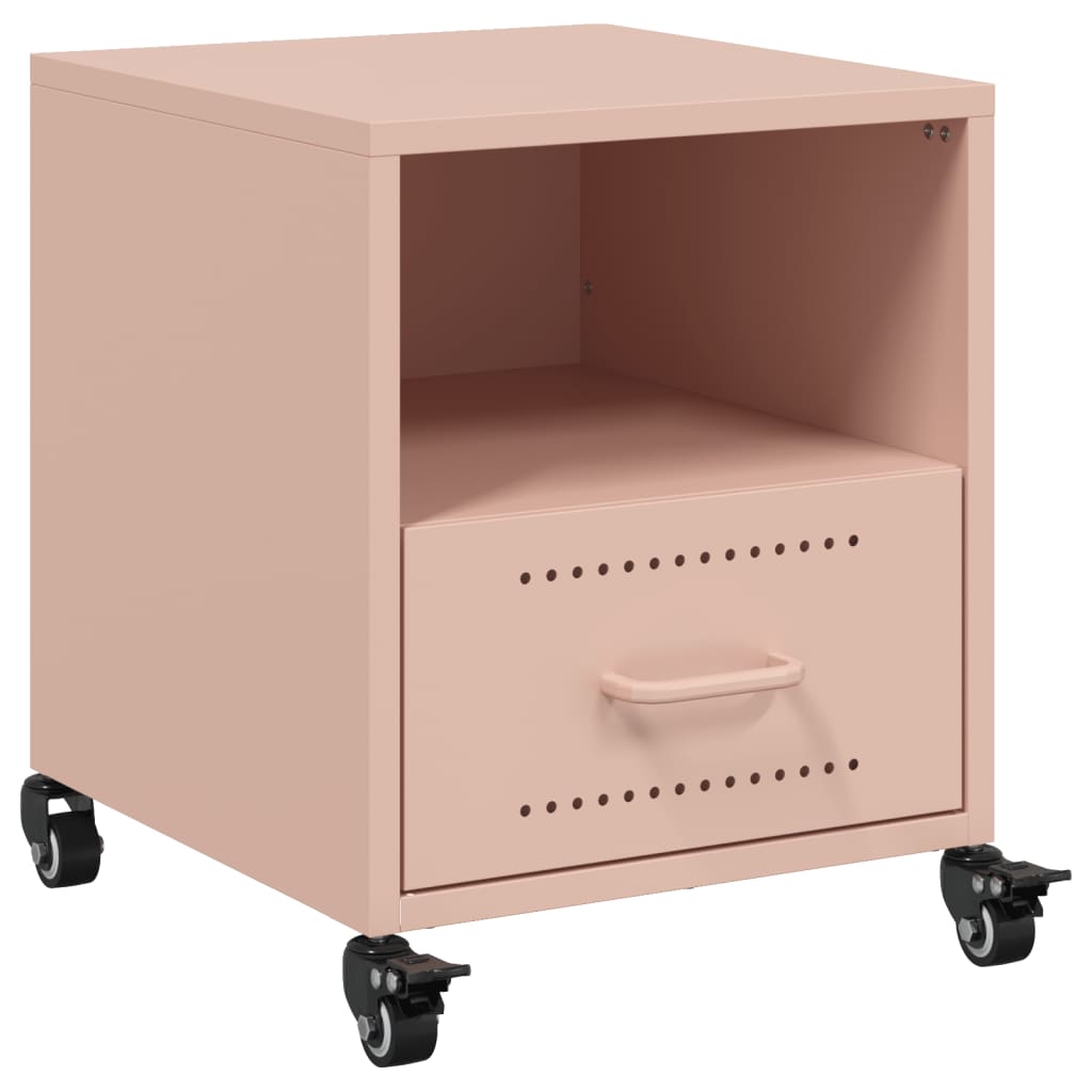 Bedside Cabinet Pink 36x39x43.5 cm Steel