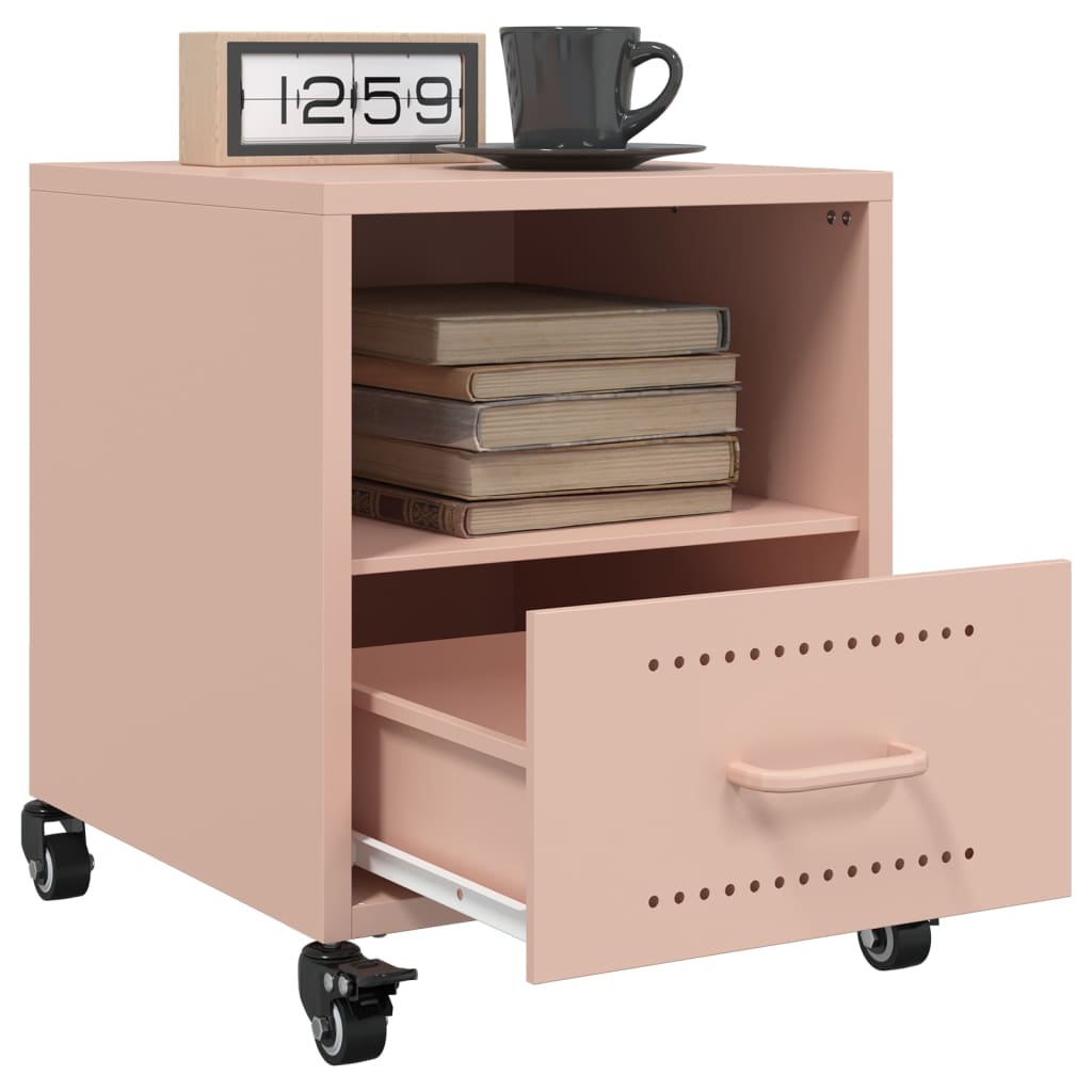 Bedside Cabinet Pink 36x39x43.5 cm Steel