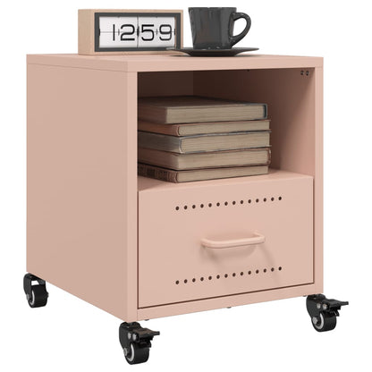 Bedside Cabinet Pink 36x39x43.5 cm Steel