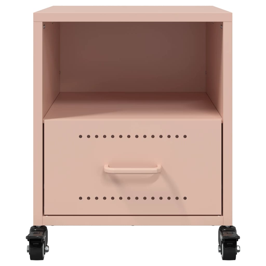 Bedside Cabinet Pink 36x39x43.5 cm Steel