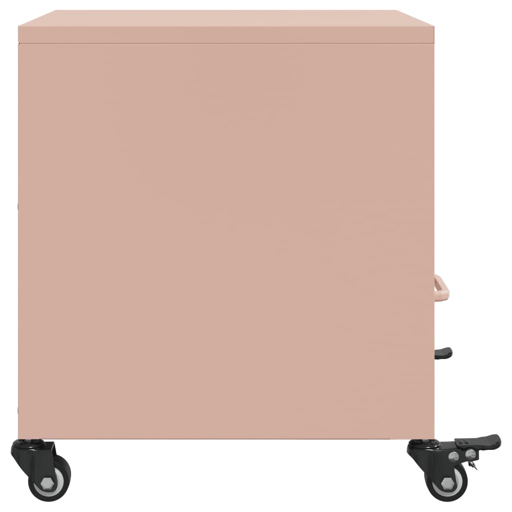 Bedside Cabinet Pink 36x39x43.5 cm Steel