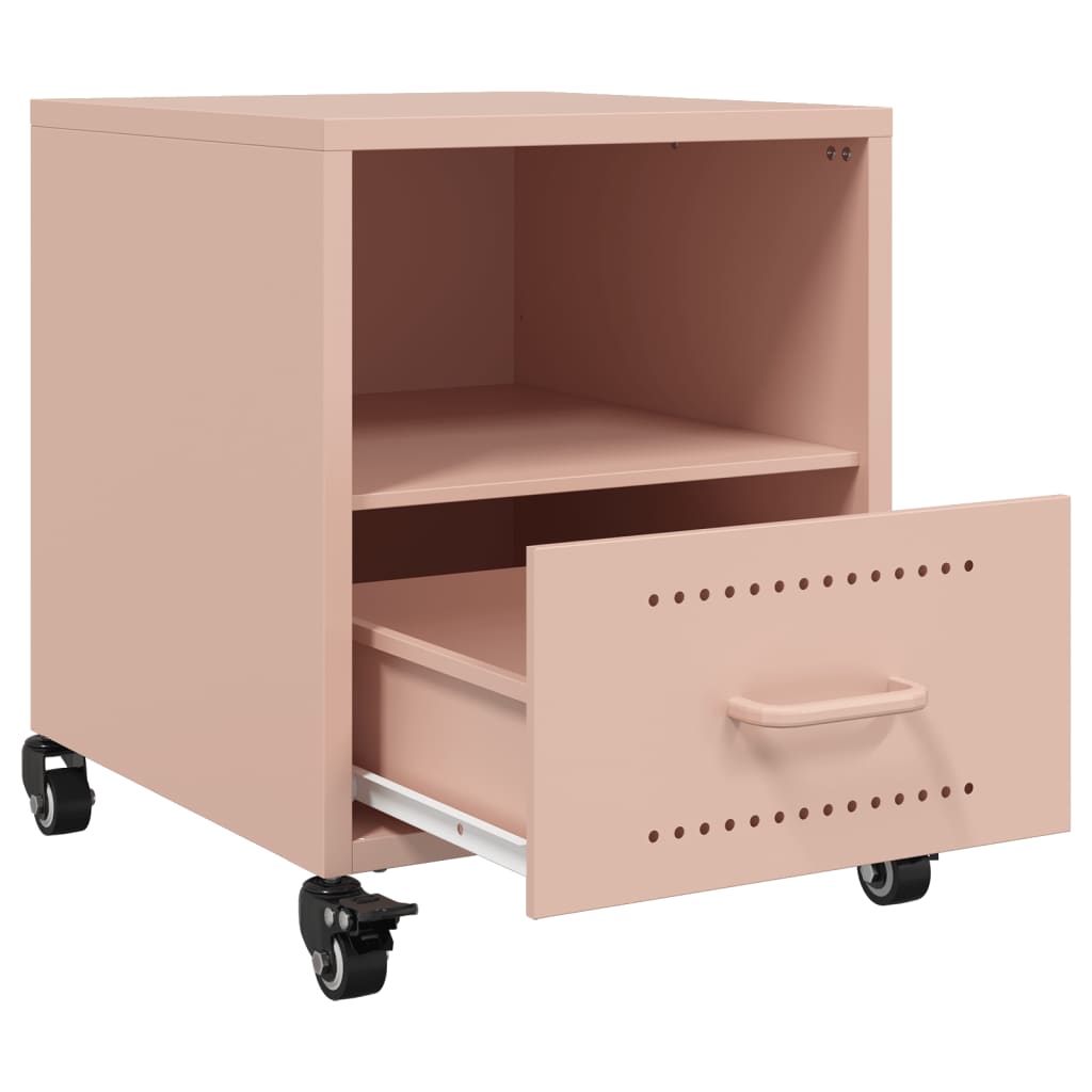 Bedside Cabinet Pink 36x39x43.5 cm Steel