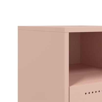 Bedside Cabinet Pink 36x39x43.5 cm Steel