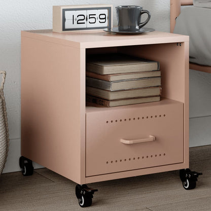 Bedside Cabinet Pink 36x39x43.5 cm Steel