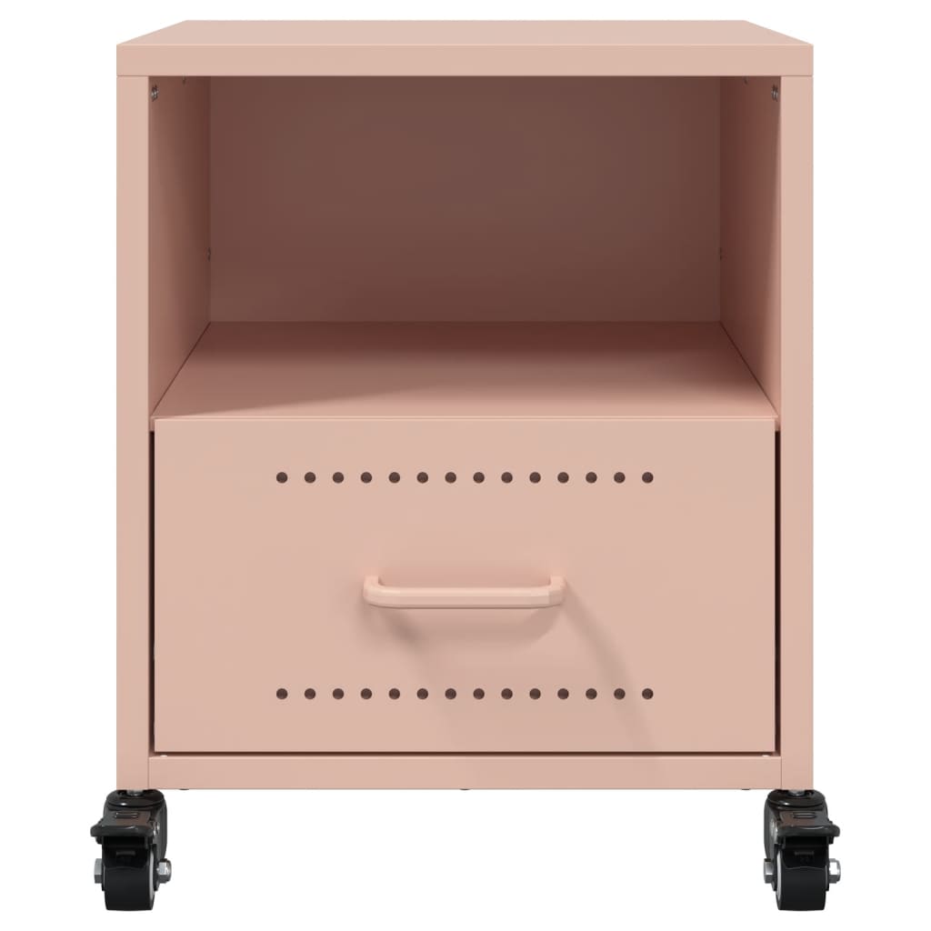 Bedside Cabinets 2 pcs Pink 36x39x43.5 cm Steel