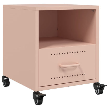 Bedside Cabinets 2 pcs Pink 36x39x43.5 cm Steel