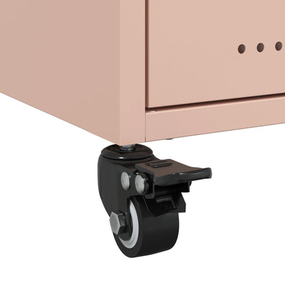 Bedside Cabinets 2 pcs Pink 36x39x43.5 cm Steel