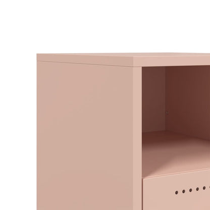 Bedside Cabinets 2 pcs Pink 36x39x43.5 cm Steel