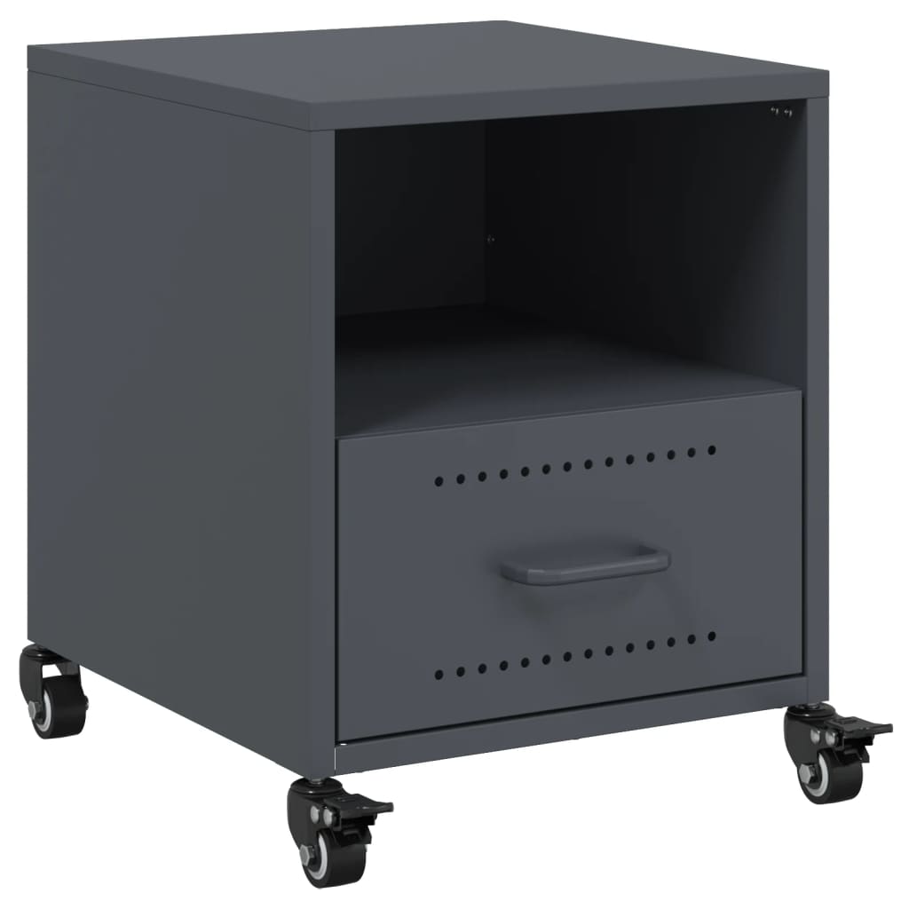 Bedside Cabinet Anthracite 36x39x43.5 cm Steel