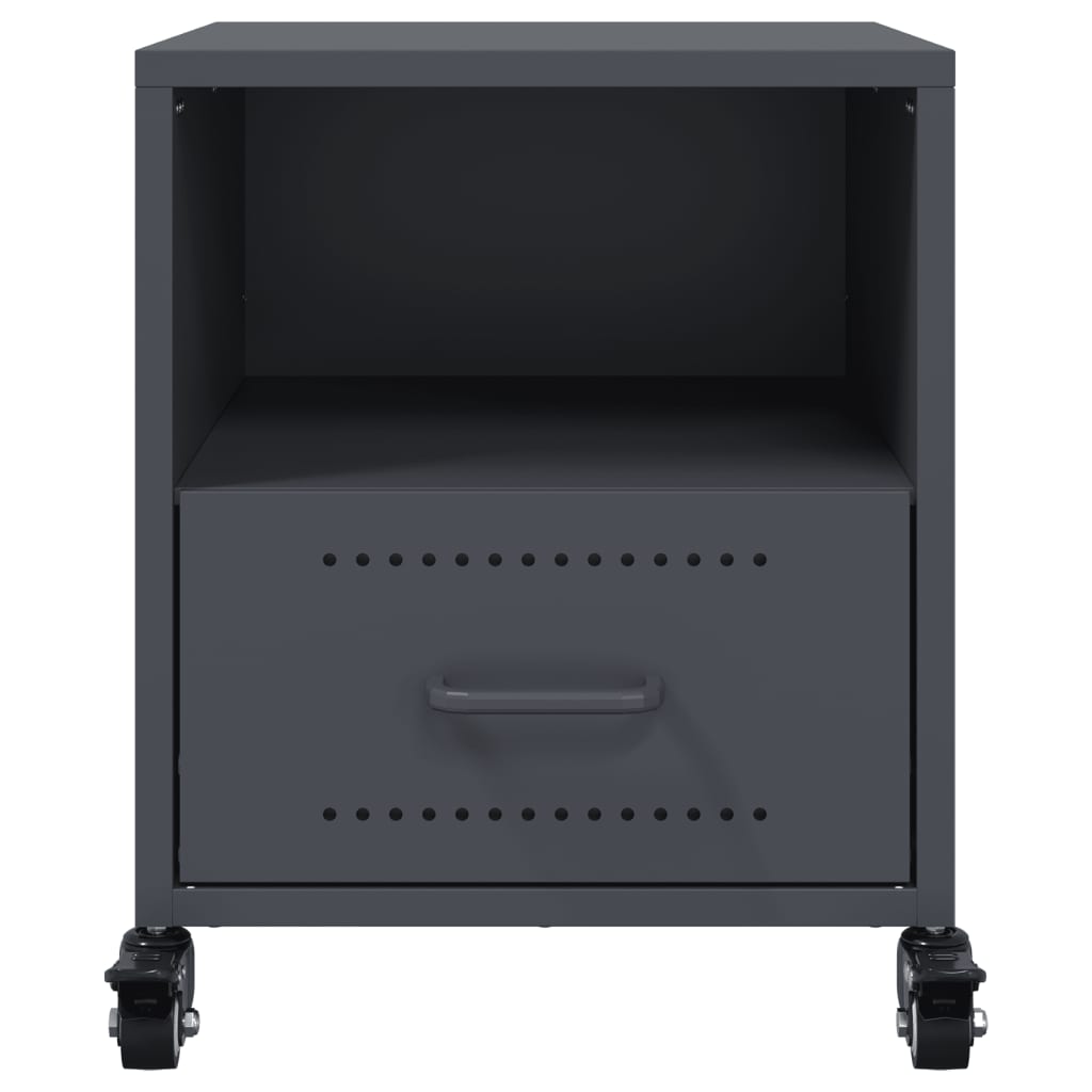 Bedside Cabinet Anthracite 36x39x43.5 cm Steel