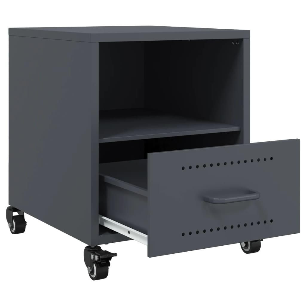 Bedside Cabinet Anthracite 36x39x43.5 cm Steel