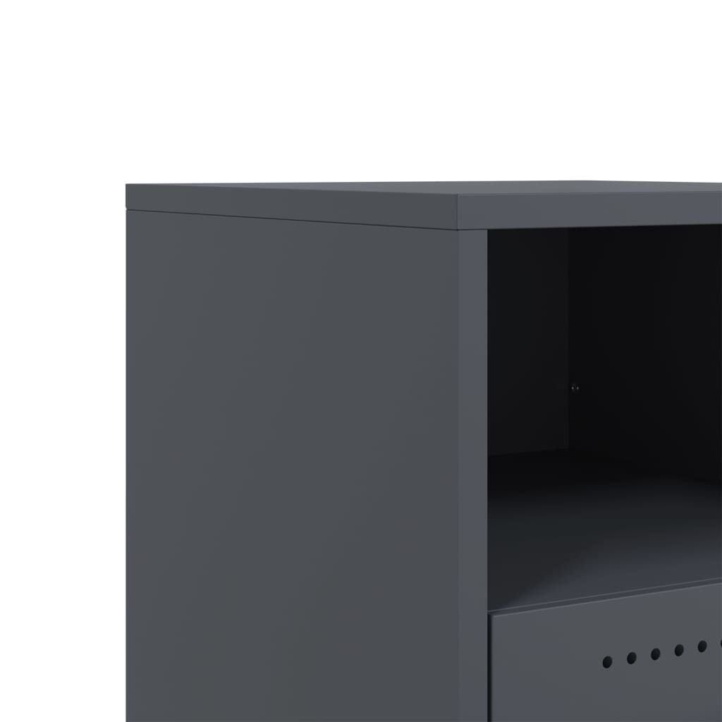 Bedside Cabinet Anthracite 36x39x43.5 cm Steel