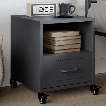 Bedside Cabinet Anthracite 36x39x43.5 cm Steel