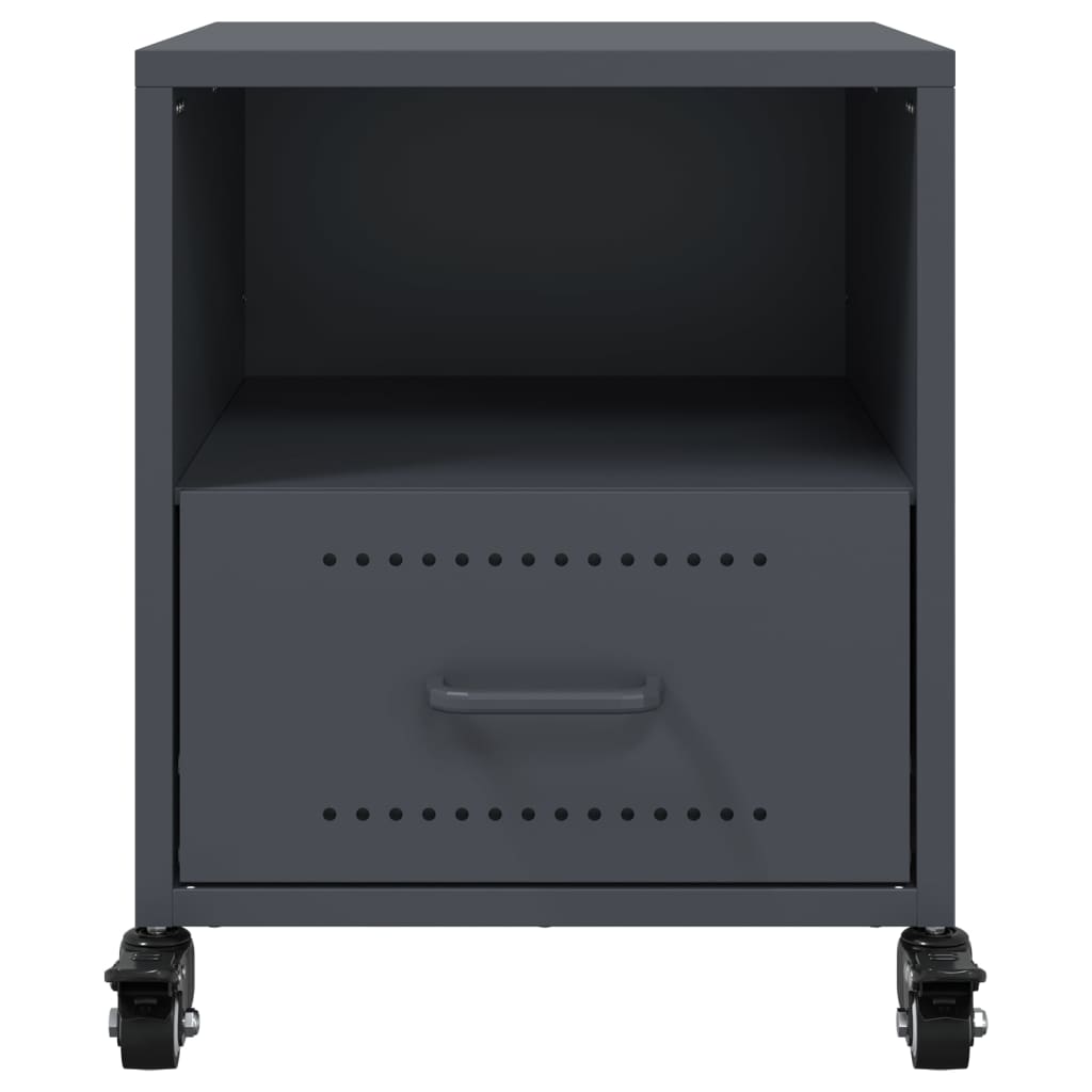 Bedside Cabinets 2 pcs Anthracite 36x39x43.5 cm Steel