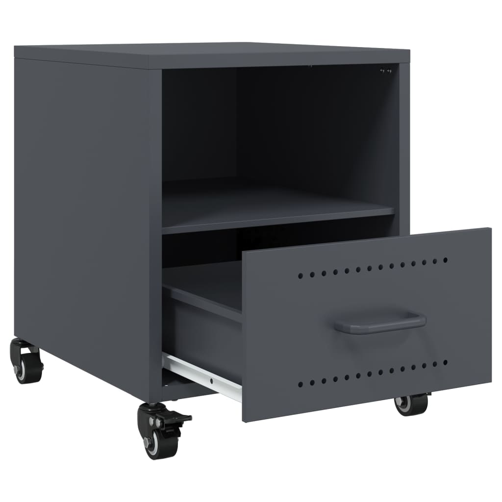 Bedside Cabinets 2 pcs Anthracite 36x39x43.5 cm Steel