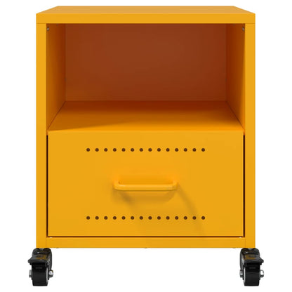 Bedside Cabinet Mustard Yellow 36x39x43.5 cm Steel