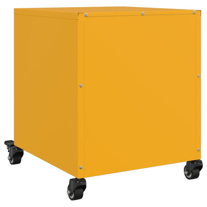 Bedside Cabinet Mustard Yellow 36x39x43.5 cm Steel