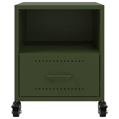 Bedside Cabinet Olive Green 36x39x43.5 cm Steel