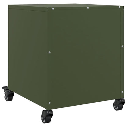 Bedside Cabinets 2 pcs Olive Green 36x39x43.5 cm Steel