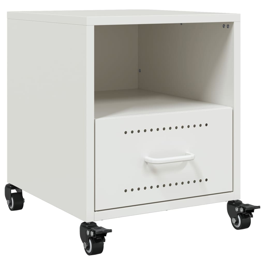 Bedside Cabinets 2 pcs White 36x39x43.5 cm Steel