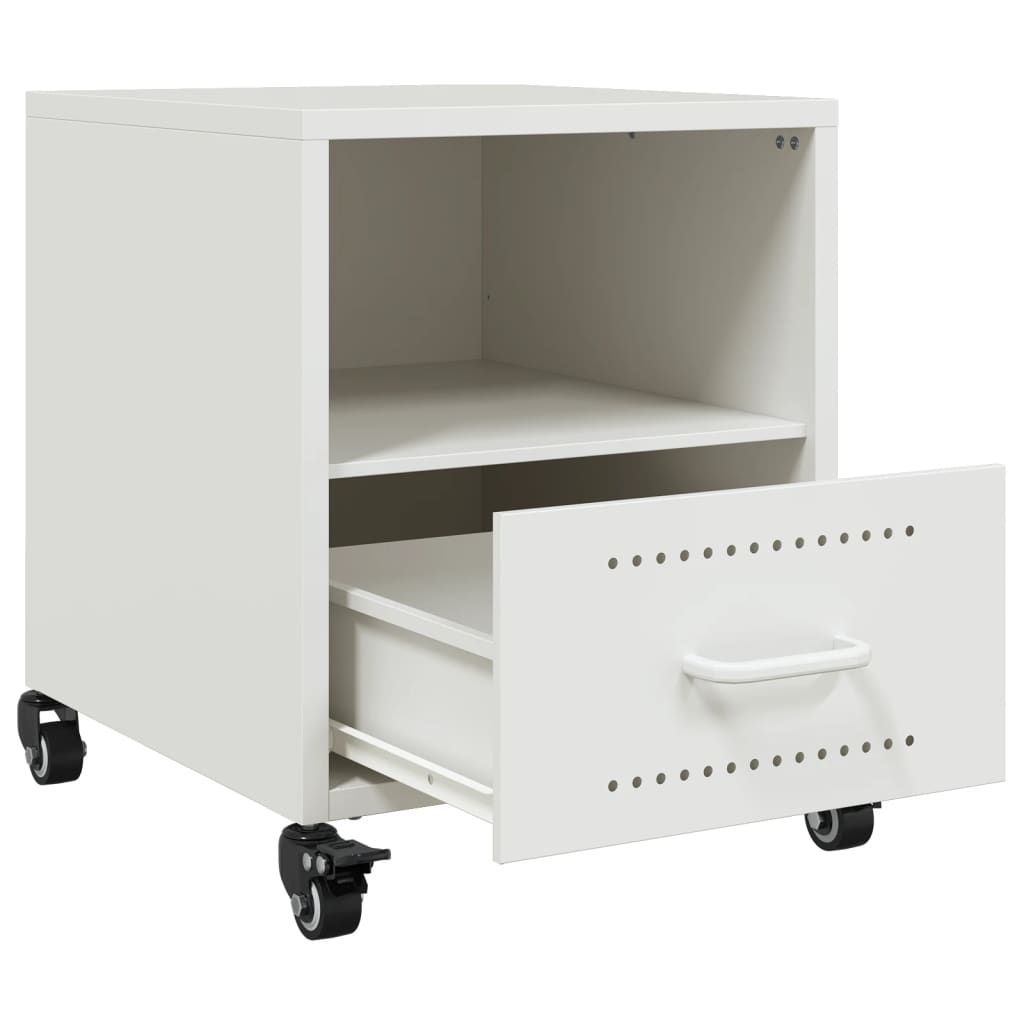 Bedside Cabinets 2 pcs White 36x39x43.5 cm Steel