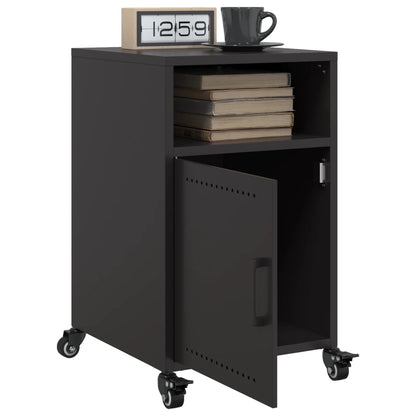 Bedside Cabinet Black 36x39x59 cm Steel