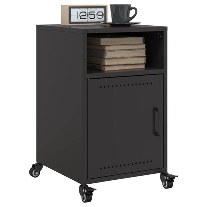 Bedside Cabinet Black 36x39x59 cm Steel