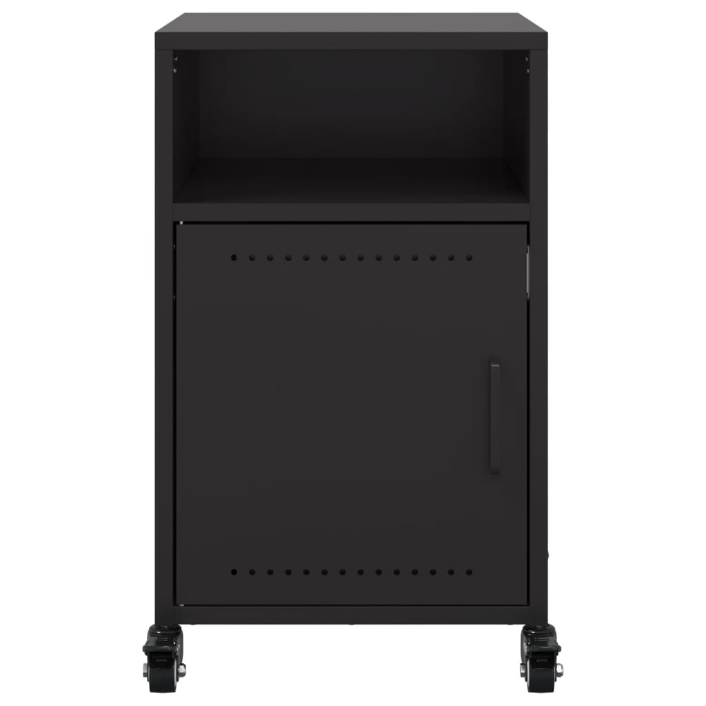 Bedside Cabinet Black 36x39x59 cm Steel