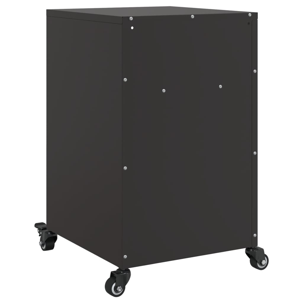 Bedside Cabinet Black 36x39x59 cm Steel