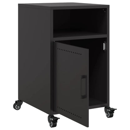 Bedside Cabinet Black 36x39x59 cm Steel