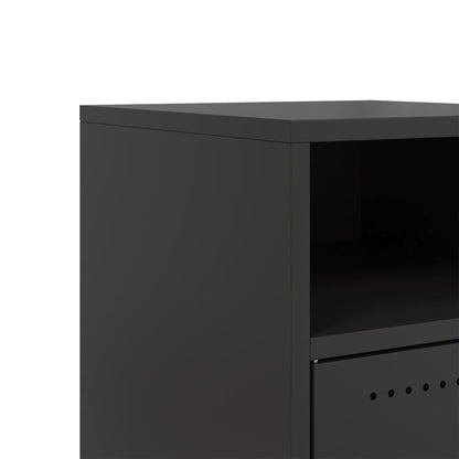 Bedside Cabinet Black 36x39x59 cm Steel