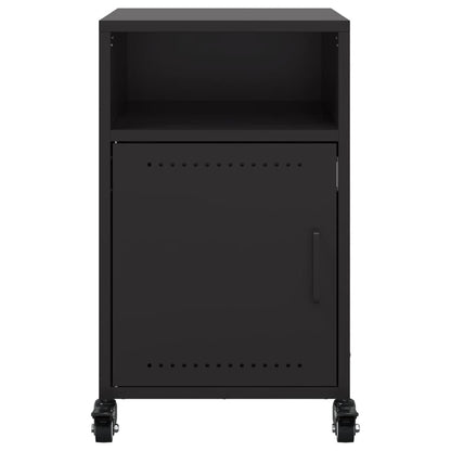 Bedside Cabinets 2 pcs Black 36x39x59 cm Steel