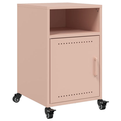 Bedside Cabinet Pink 36x39x59 cm Steel