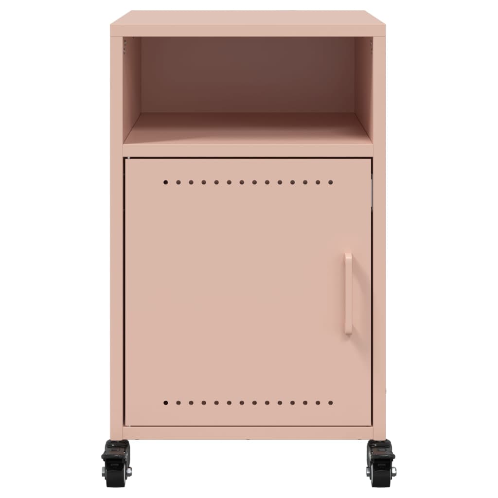 Bedside Cabinet Pink 36x39x59 cm Steel