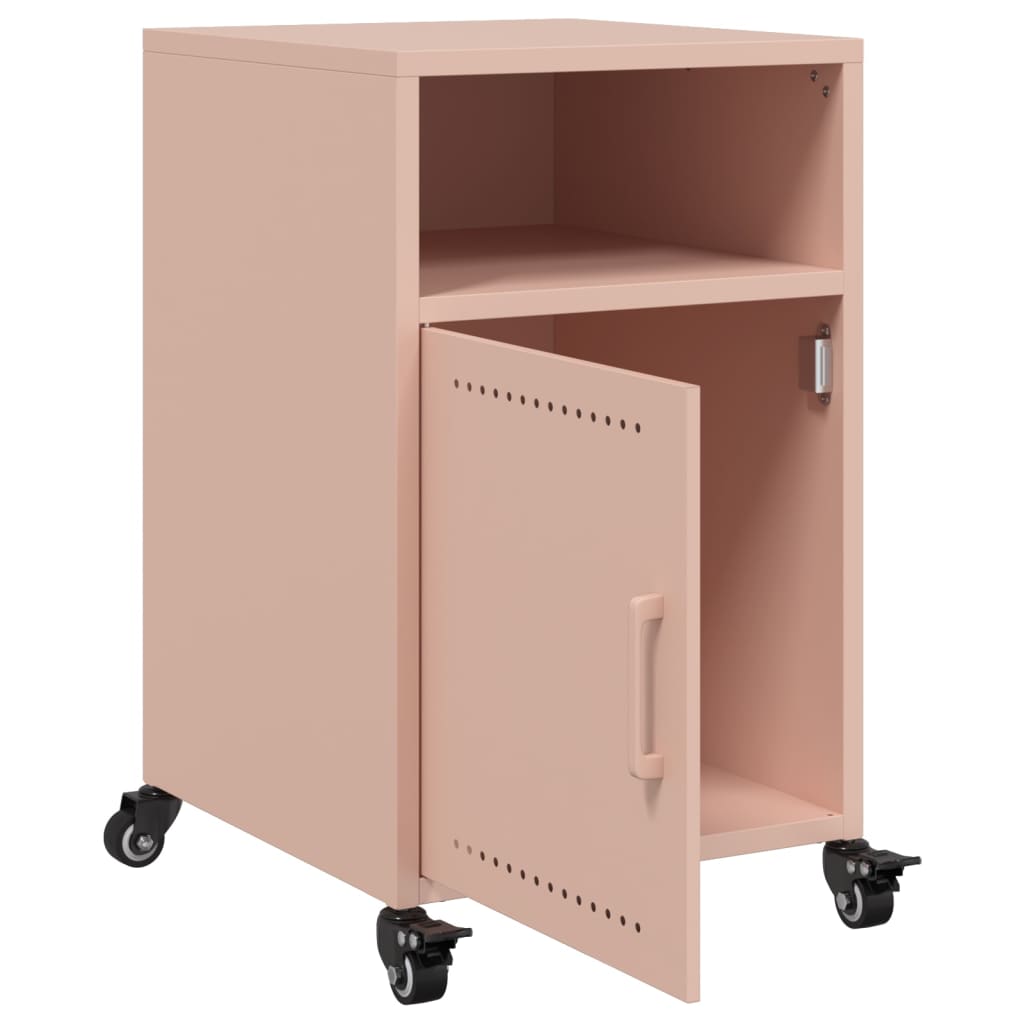 Bedside Cabinet Pink 36x39x59 cm Steel