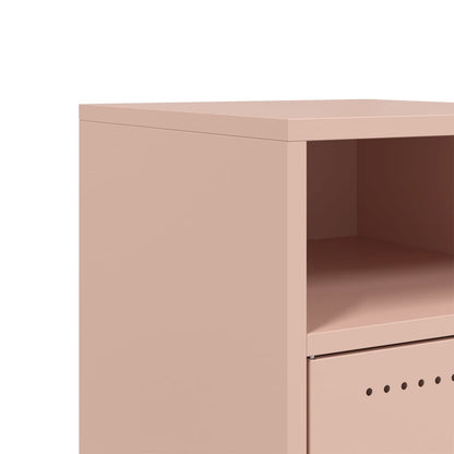 Bedside Cabinet Pink 36x39x59 cm Steel