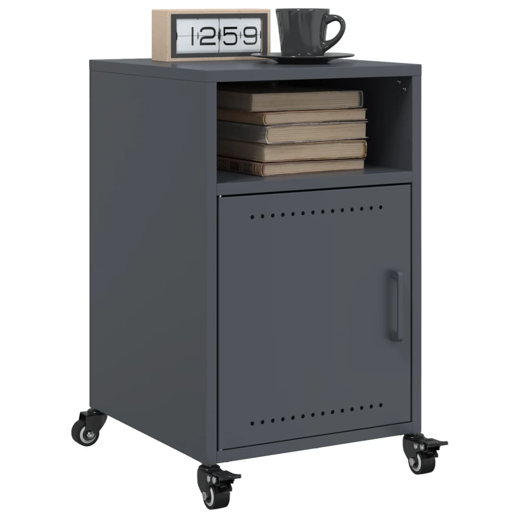 Bedside Cabinet Anthracite 36x39x59 cm Steel