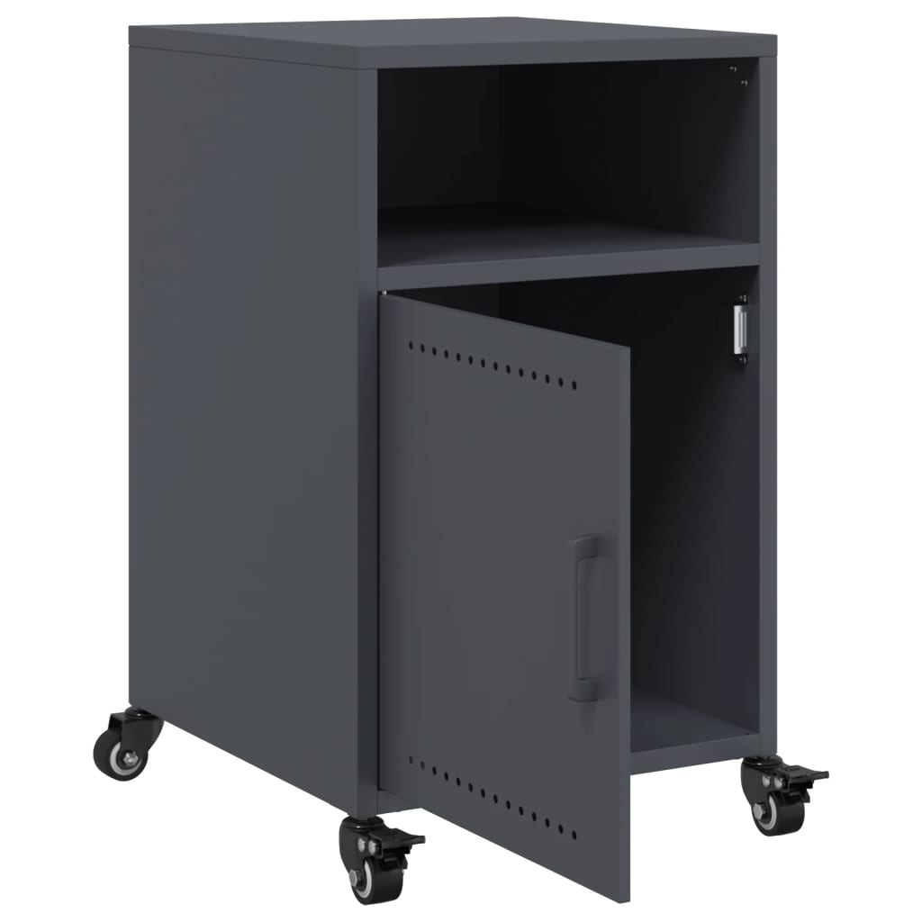 Bedside Cabinet Anthracite 36x39x59 cm Steel