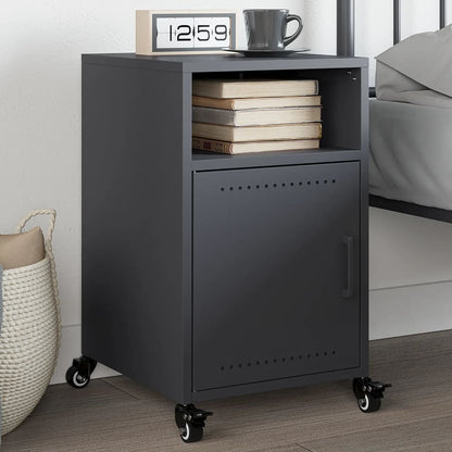 Bedside Cabinet Anthracite 36x39x59 cm Steel