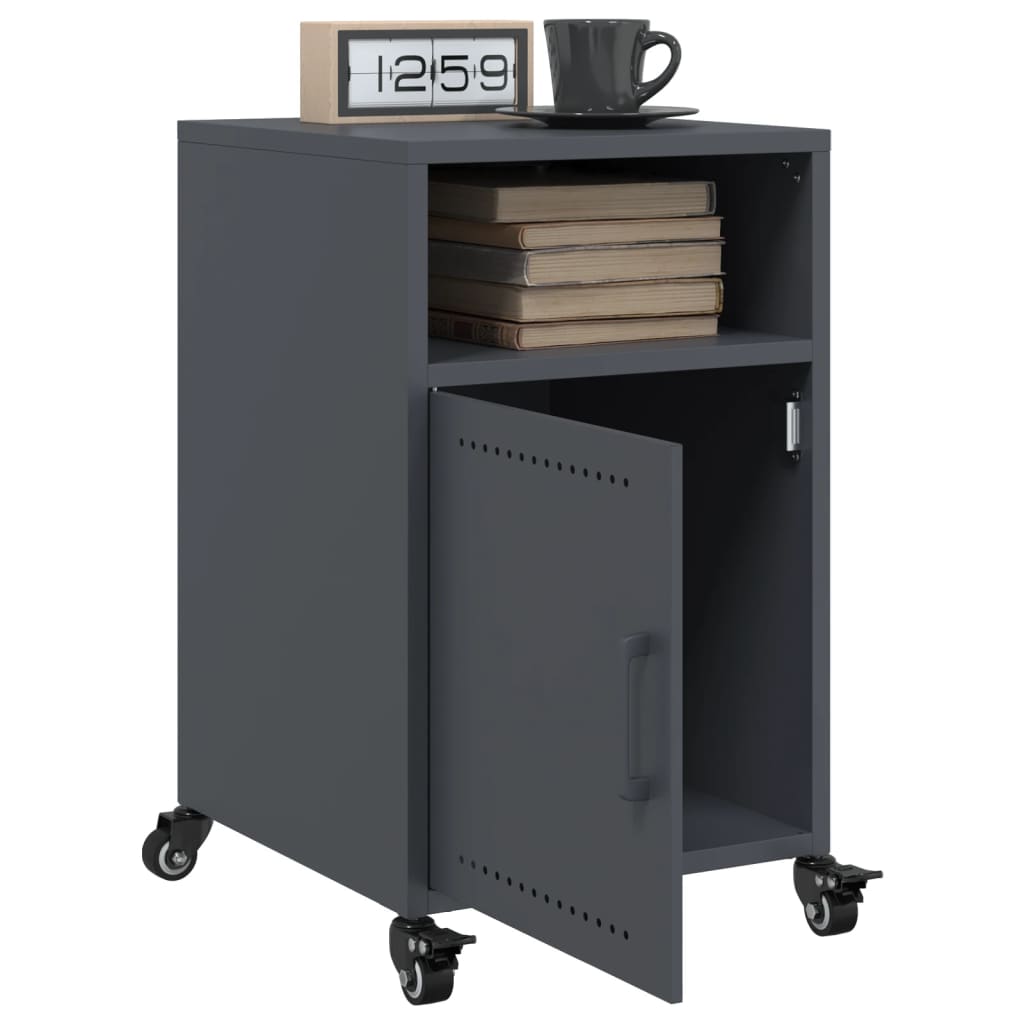 Bedside Cabinets 2 pcs Anthracite 36x39x59 cm Steel