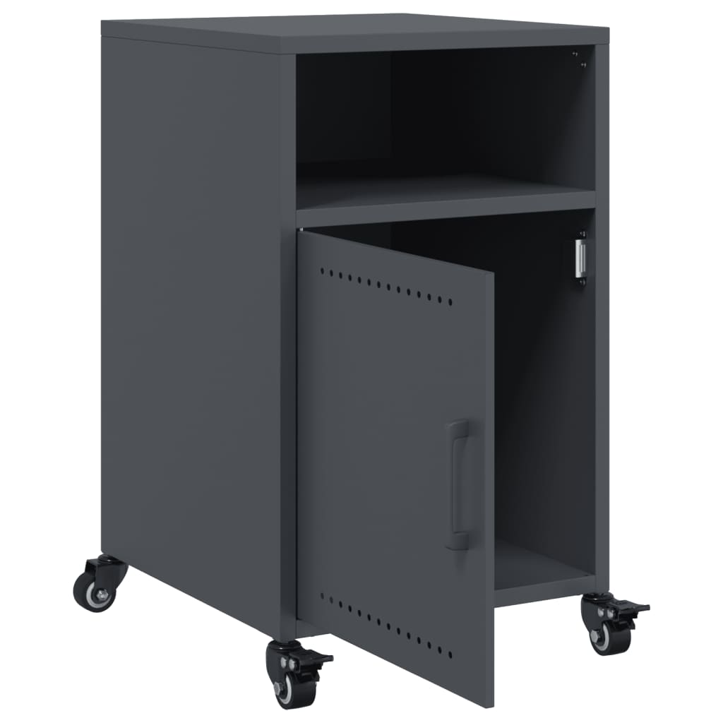 Bedside Cabinets 2 pcs Anthracite 36x39x59 cm Steel