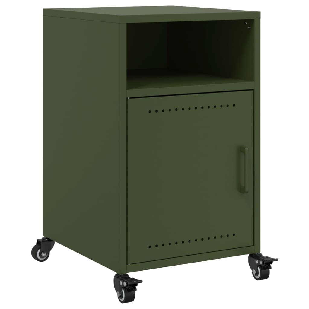 Bedside Cabinet Olive Green 36x39x59 cm Steel