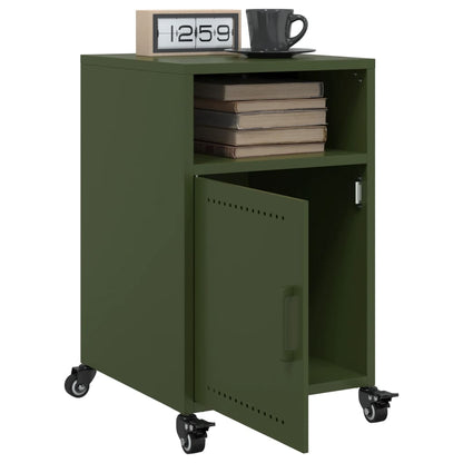 Bedside Cabinet Olive Green 36x39x59 cm Steel