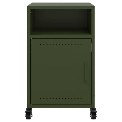 Bedside Cabinet Olive Green 36x39x59 cm Steel